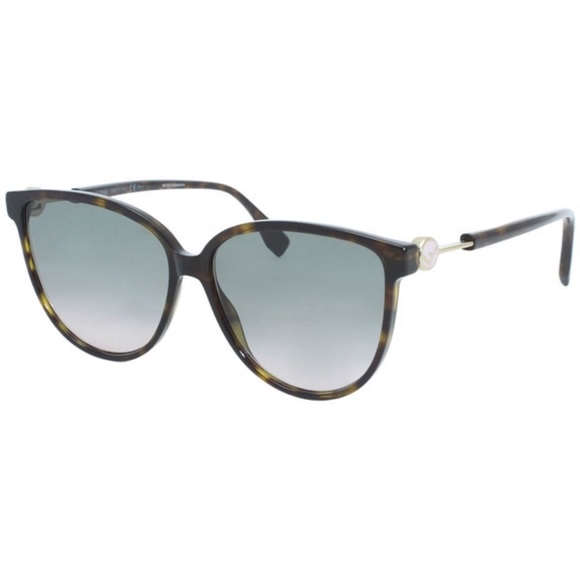 FENDI FF 0345/S
Dark Havana/Blue Pink Gradient Gold Sunglasses - Picture 3 of 7